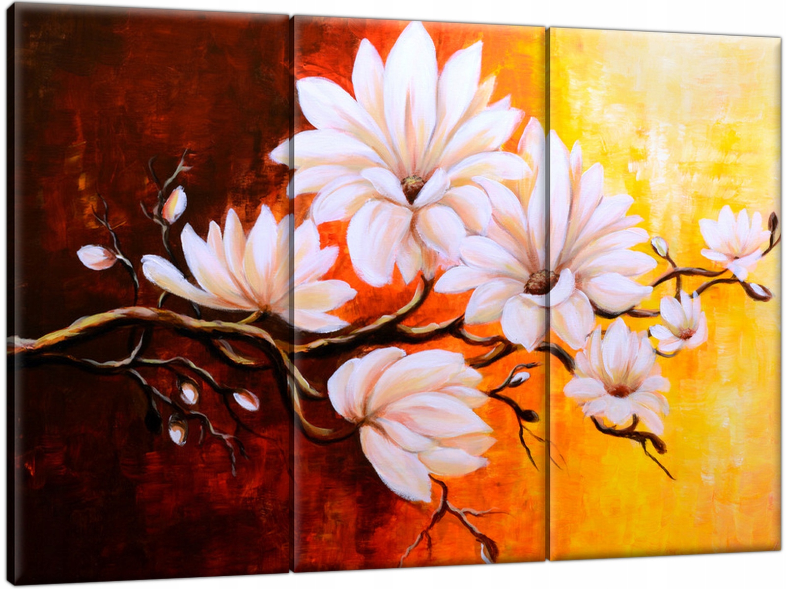 

Magnolie Kwiaty 90x60 Obraz do salonu na płótnie