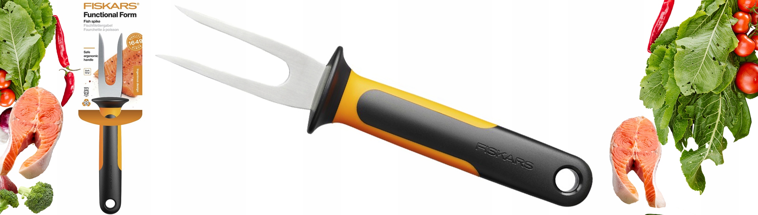 FISKARS WIDELEC SZPIKULEC DO RYB RYBA OSTRY STAL NIERDZEWNA FF 7CM Marka Fiskars