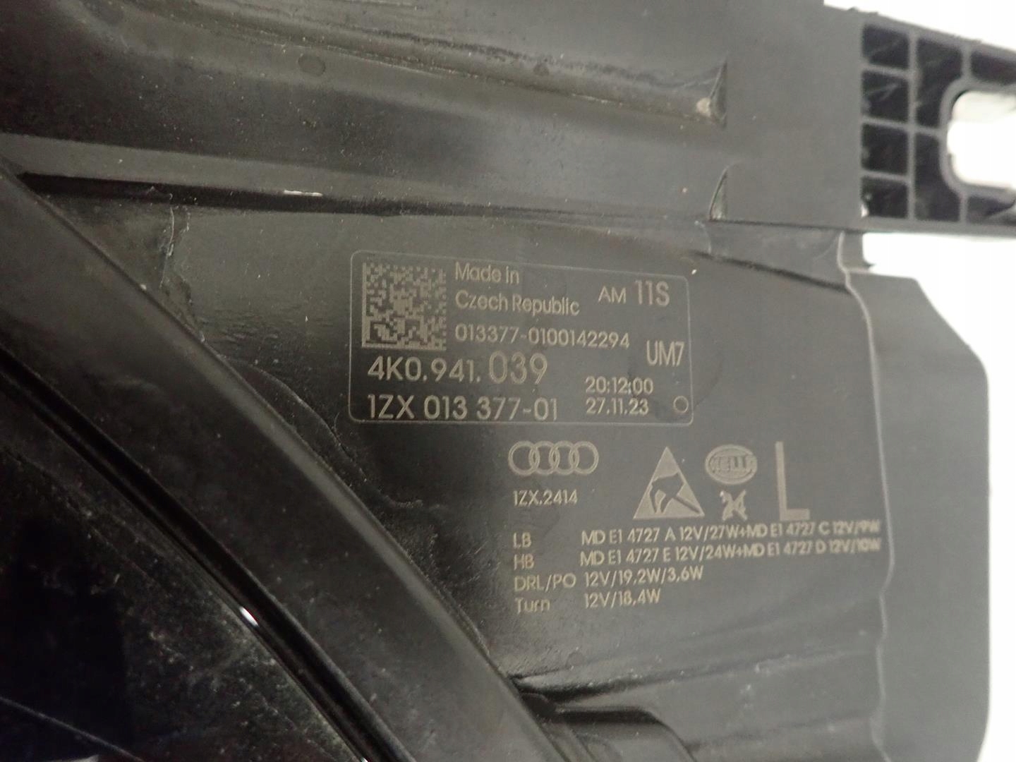 light front right left AUDI A6 C8 2018- FULL LED MATRIX 4K0941039