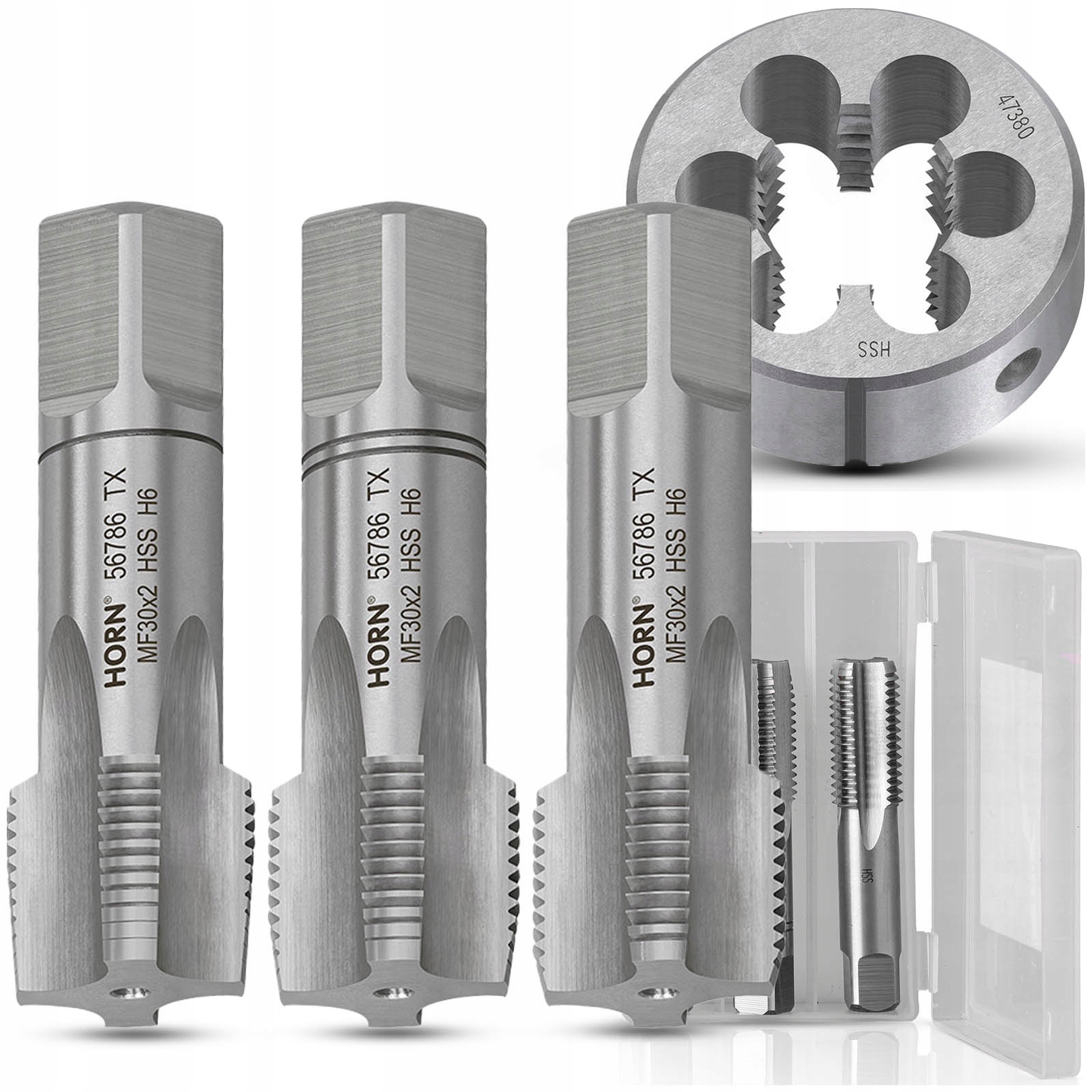 Závitníky Nařezávačka M30x2 Hss Sada 3+1 Komplet Závitníků