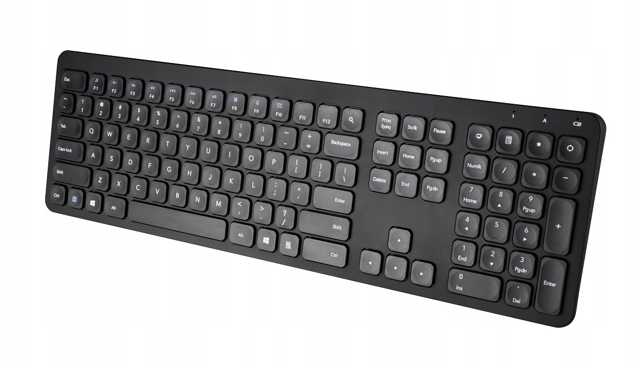 KLAWIATURA SLIM WYSPOWA PŁASKA BEZPRZEWODOWA CICHA NISKIE KLAWISZE Model PMK100WB