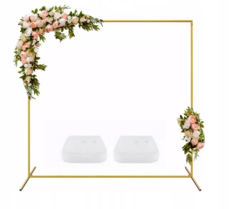 Rám Stojan Na Balóny 2x2 m Kovový Zlatý 2M Svaté Přijímání Svatební Hostina Stěna pozadí