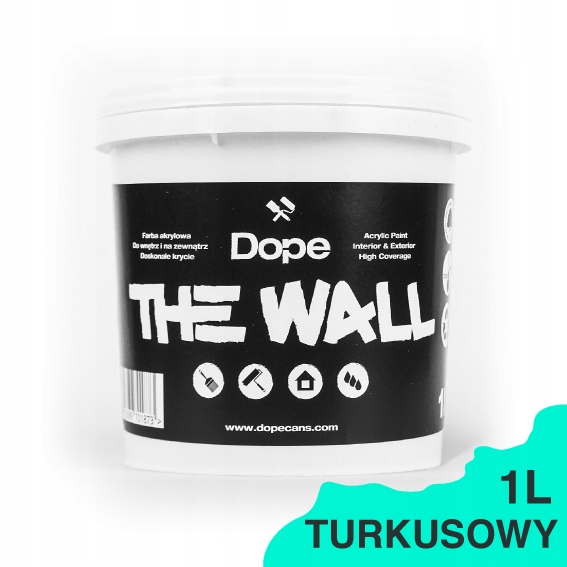 

Farba turkusowa The Wall do ścian i elewacji 1L