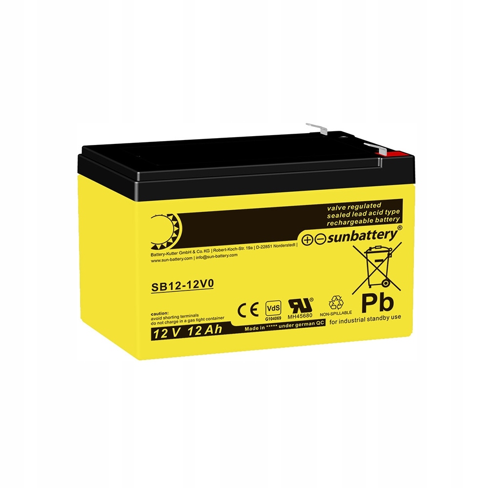 Akumulator Sun Battery SB12-12V0 12V 12Ah Agm Apc Ups