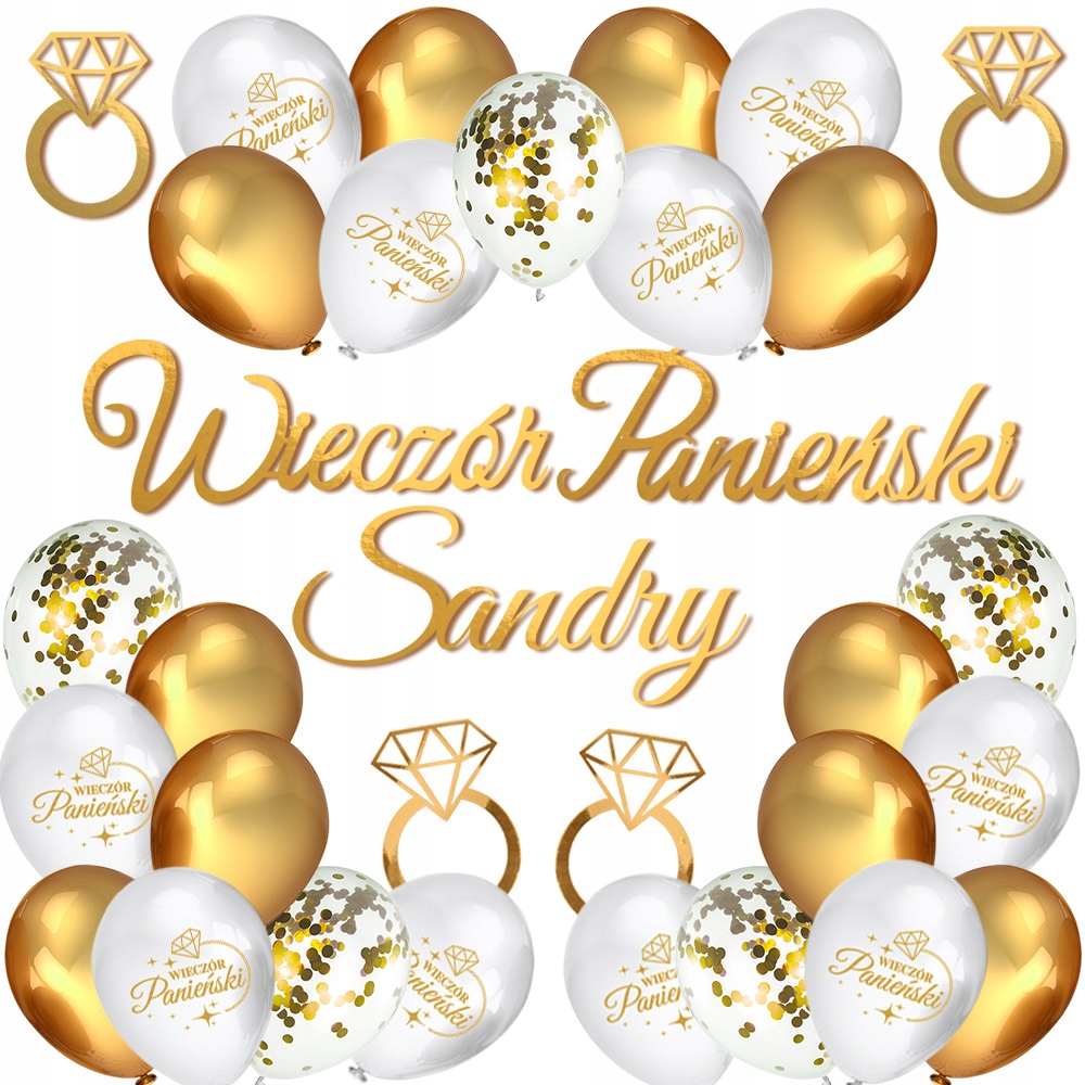 

Dekoracje Na Wieczór Panieński Balony Baner Imię
