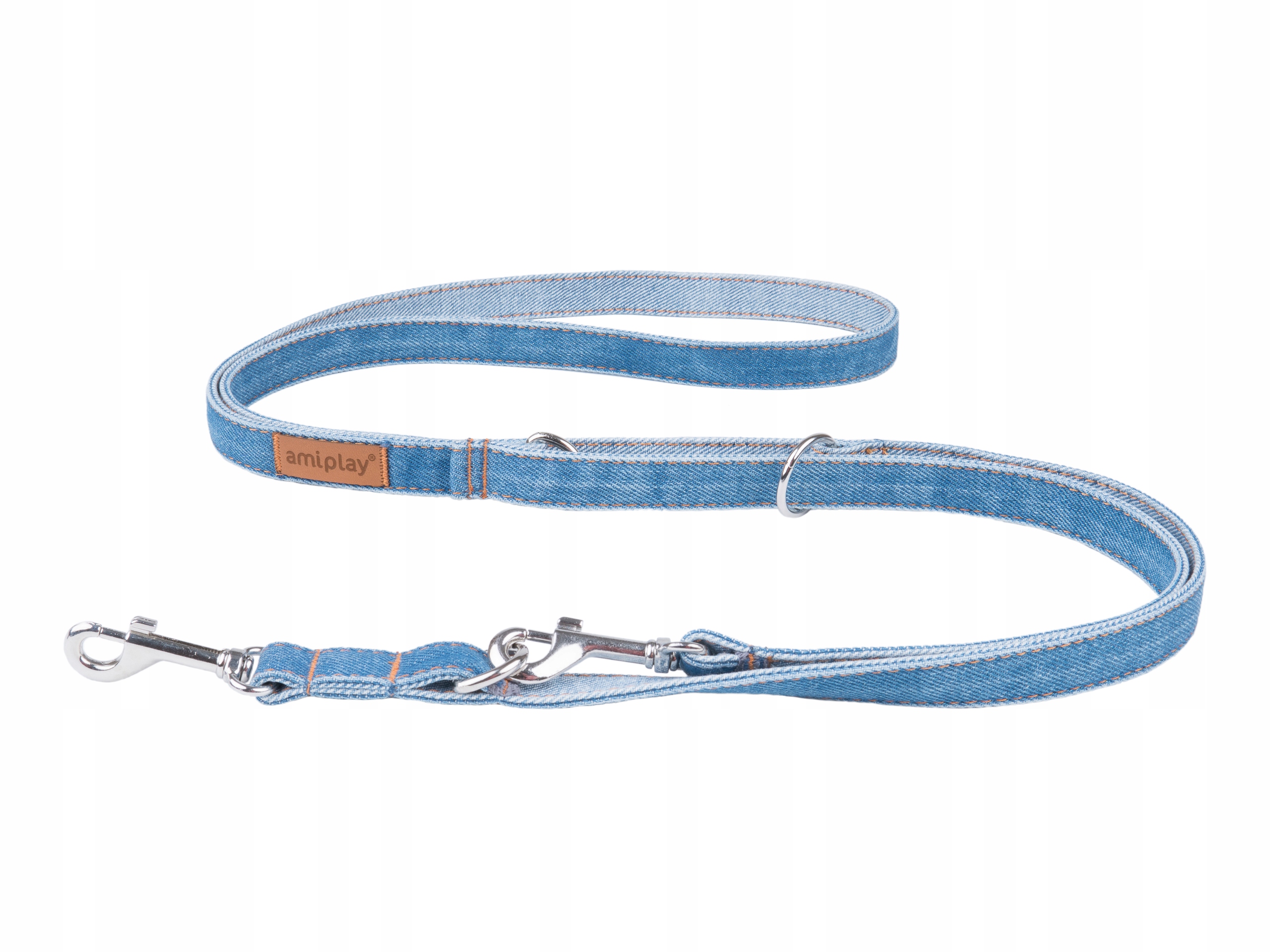 

Smycz Denim regulowana 6w1 dla psa 100-200x2cm L
