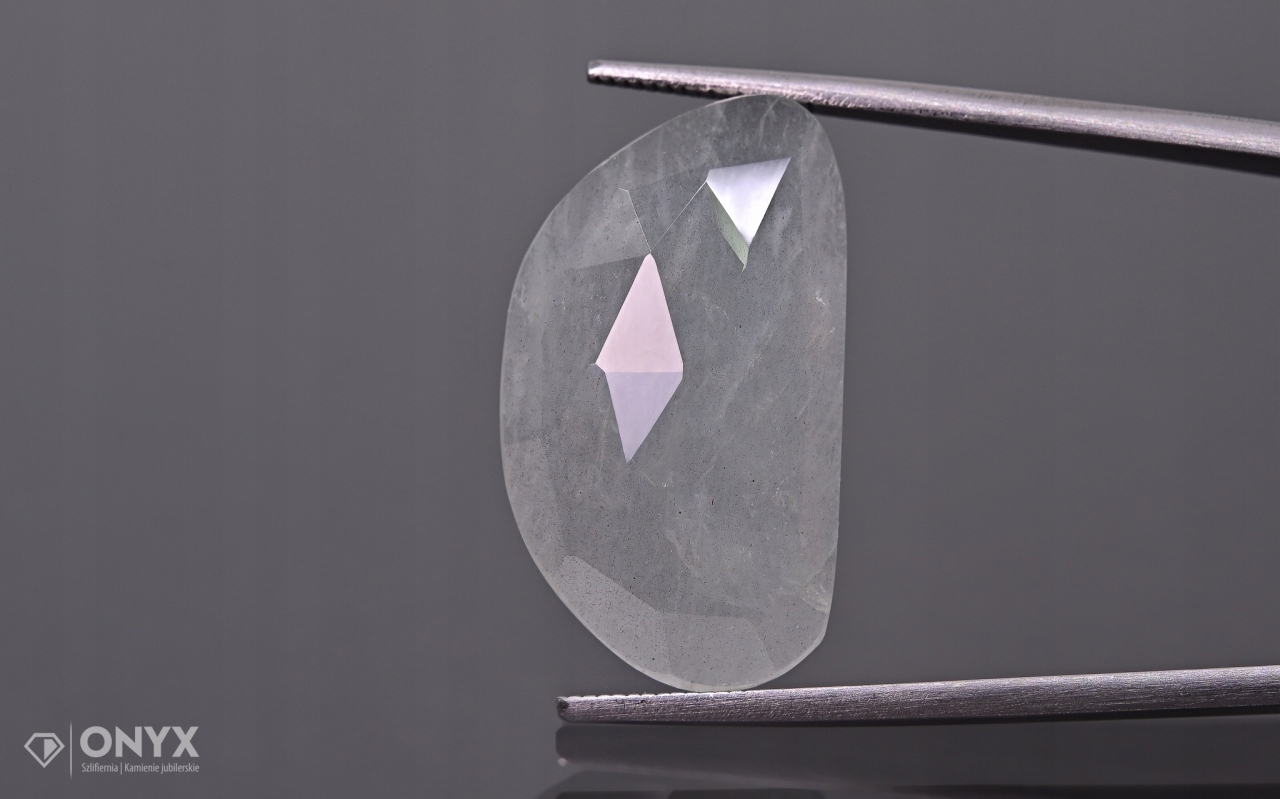 Akvamarín fasetovaná nepravidelná růžice 25x14,5 m