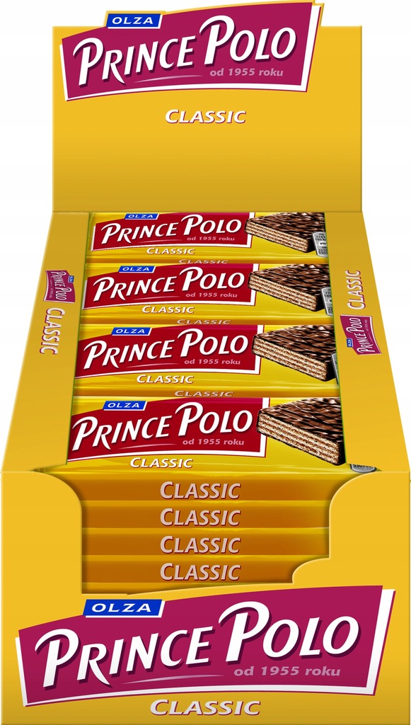 Levně Prince Polo Classic Oplatek s kakaovým krémem Zalitý čokoládou 35 g 32 ks