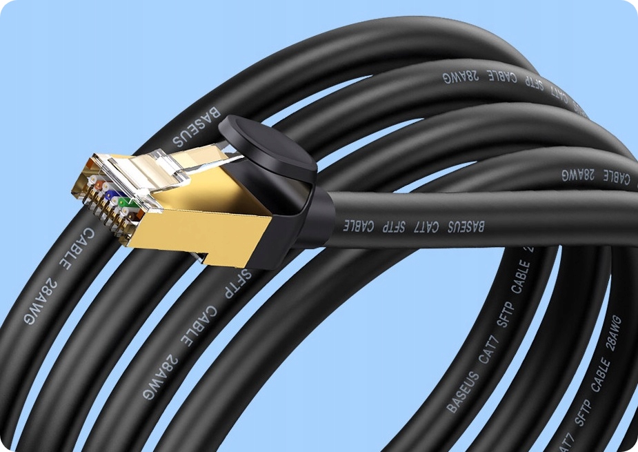 BASEUS KABEL SIECIOWY RJ45 LAN PRZEWÓD INTERNETOWY ETHERNET CAT7 10Gb/s 2m Stan opakowania oryginalne