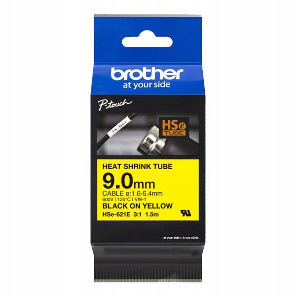 Brother HSE-621E žlutá originální bužírka šířka 9 mm