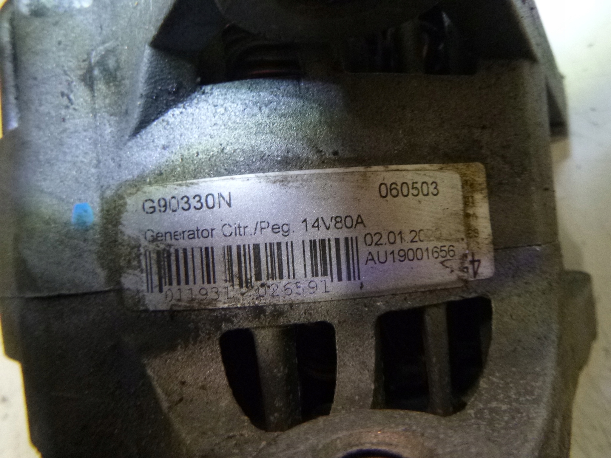 ALTERNATOR PEUGEOT 206 1.6 2002R. 80A
