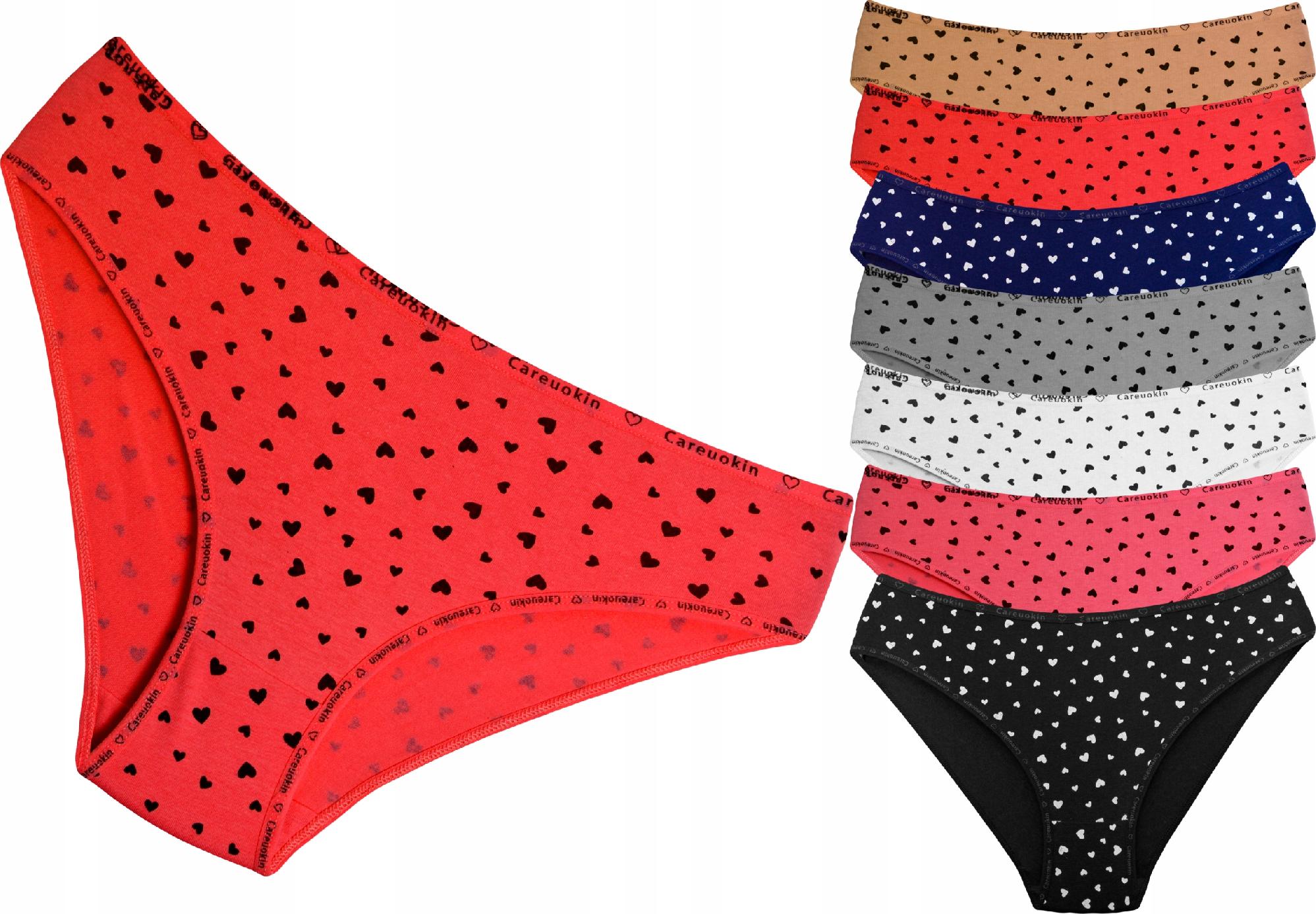 

8-PAK Majtki Bawełniane Damskie Modne XL