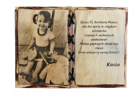 Obraz Dřevěná kartička Praktický dárek pro maminku