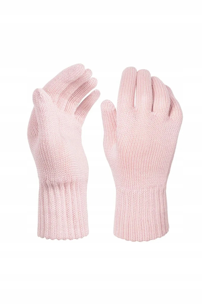Rękawiczki pojedyncze 100% WEŁNA MERINO - CLASSY - PINK