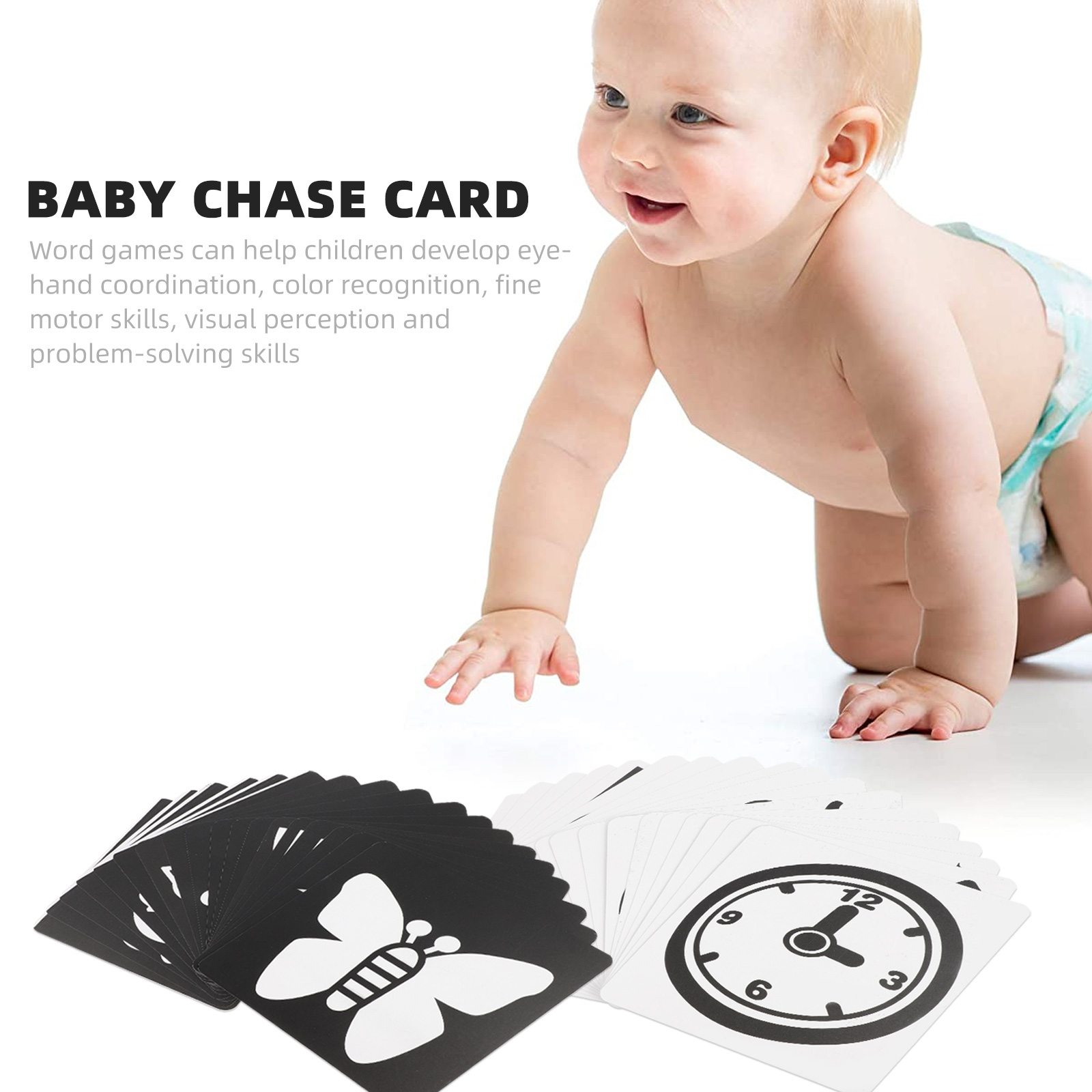 Czarno-białe karty dla noworodków Materiał inny