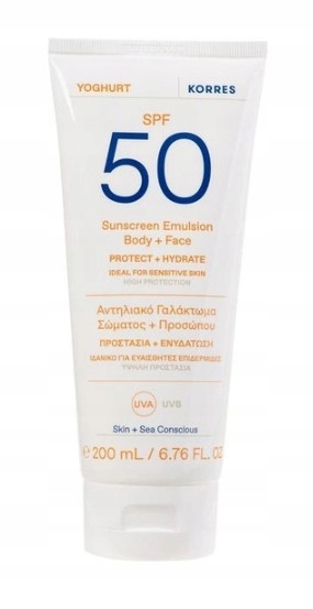 Korres Joghurt Ochranná emulze na tělo a obličej SPF50 200 Ml