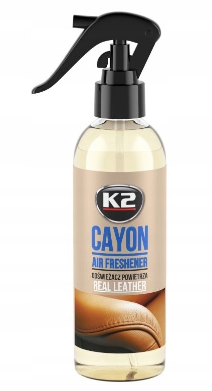 K2 Cayon Deocar Real Leather Skóra Zapach Samochodowy Atomizer 250ml