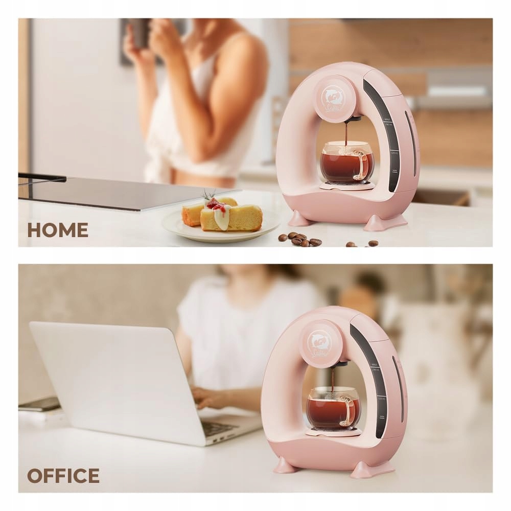 CAFILAS Ekspres Do Kawy Mini Q 2w1 Do Kawy I Herbaty Z Filtrem Różowy — miniatura 3