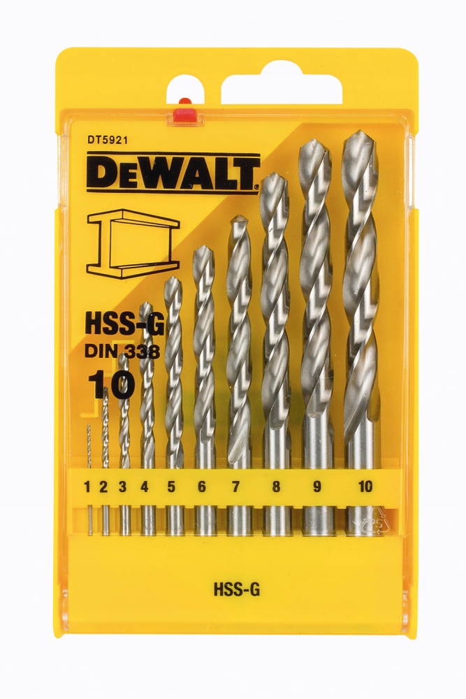 

Zestaw wierteł do metalu 10cz Hss-g DeWalt DT5921