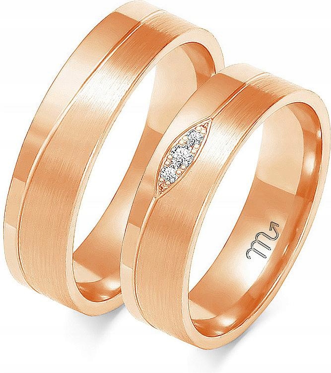 Zlaté prsteny růžové zlato 14k 585 r 11 12 13 moderní model gravírování