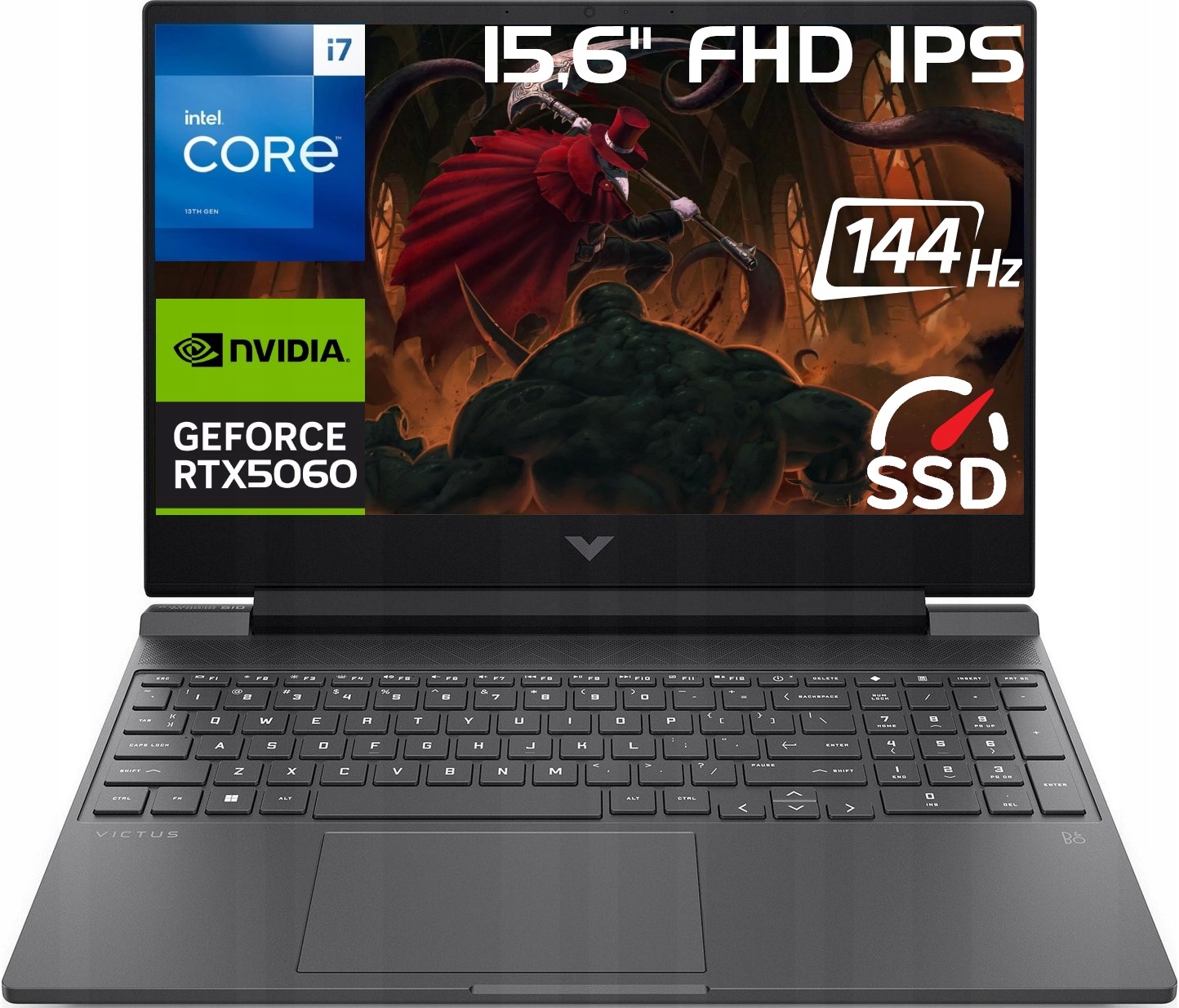 Laptop Hp Gaming Victus Core i7 15,6' 144Hz DDR5 16GB Ssd 1TB Rtx 5060 W11