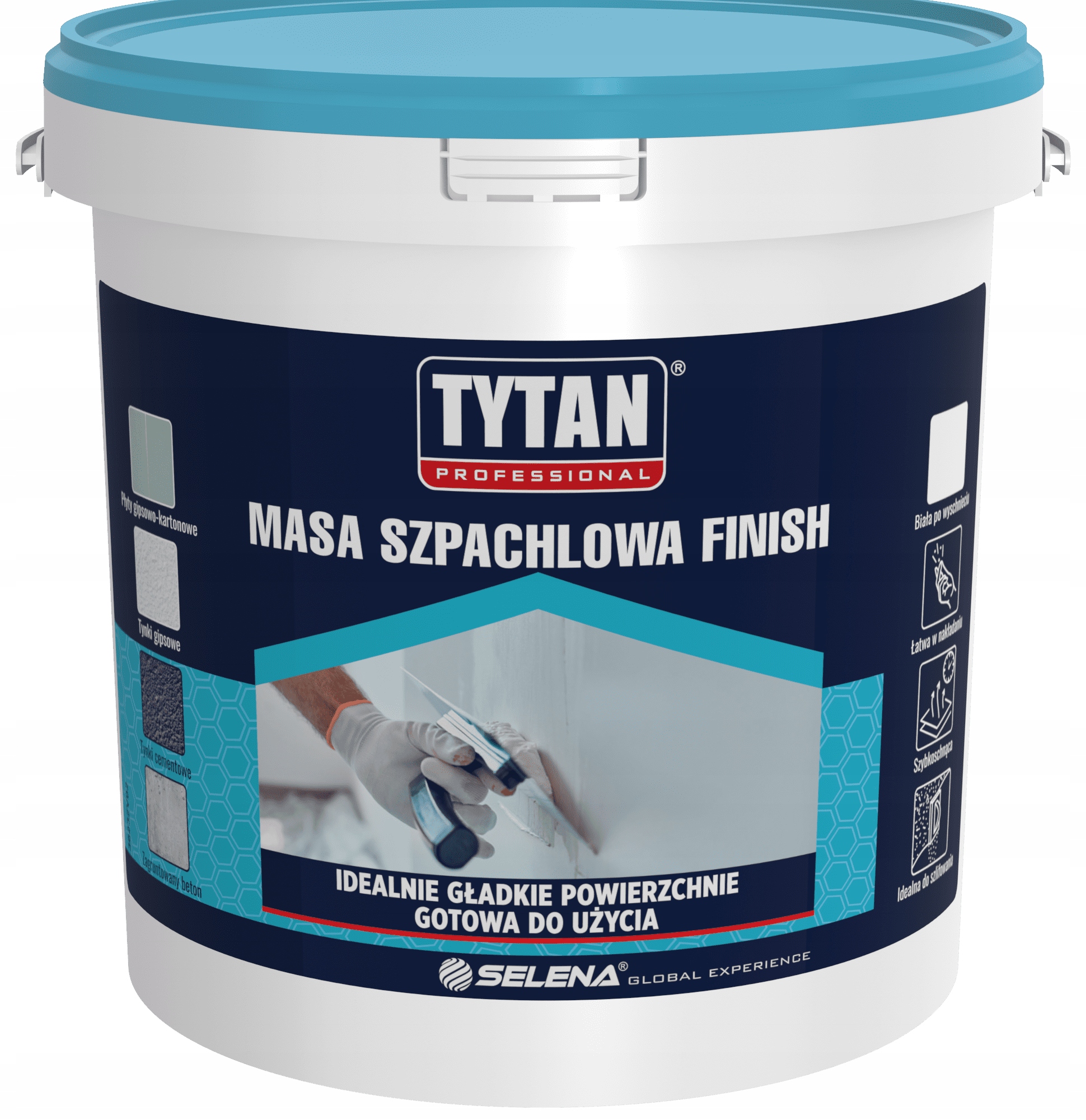 Masa Szpachlowa FINISH Tytan Professional 1,5kg Gotowa Gładź do Ścian Sufit