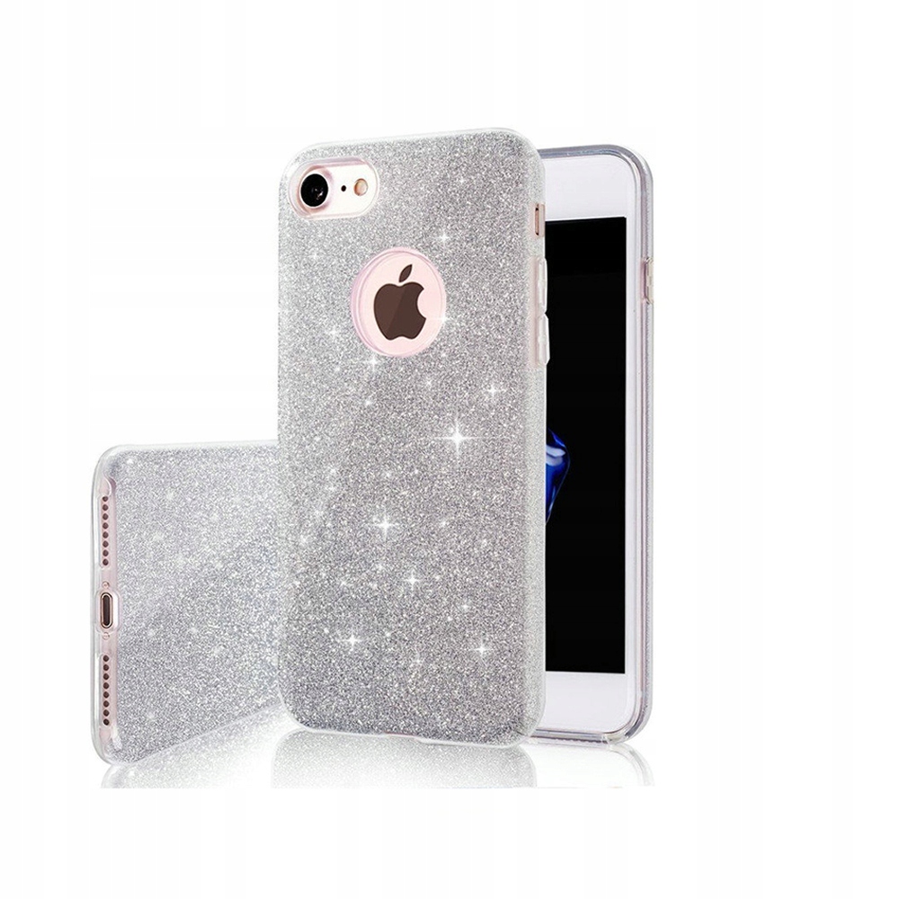 Nakładka Glitter 3w1 do Samsung Galaxy A56 5G srebrna Tfo