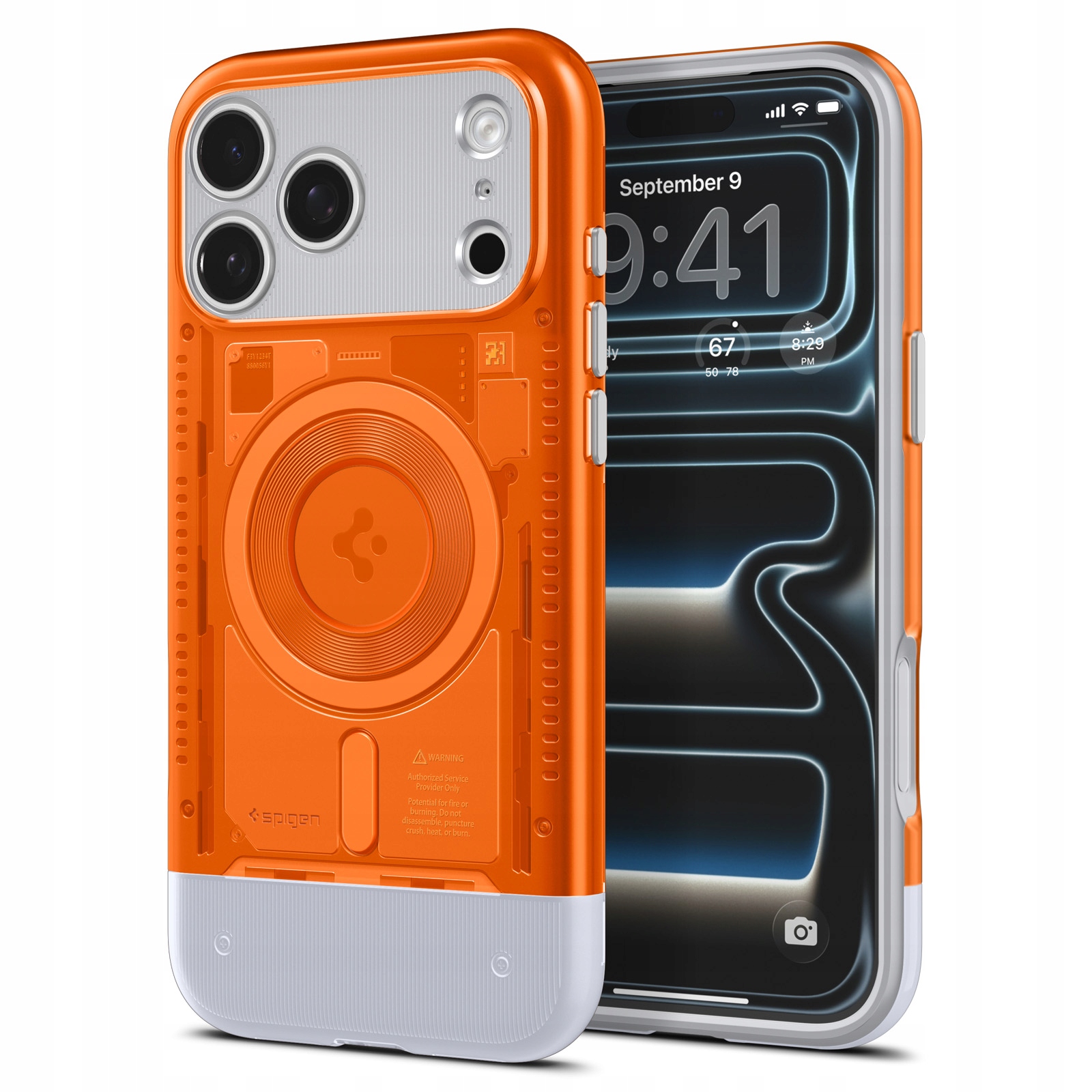 Etui do iPhone 17 Pro, Spigen Classic C1 Mag, retro case do MagSafe stylowe