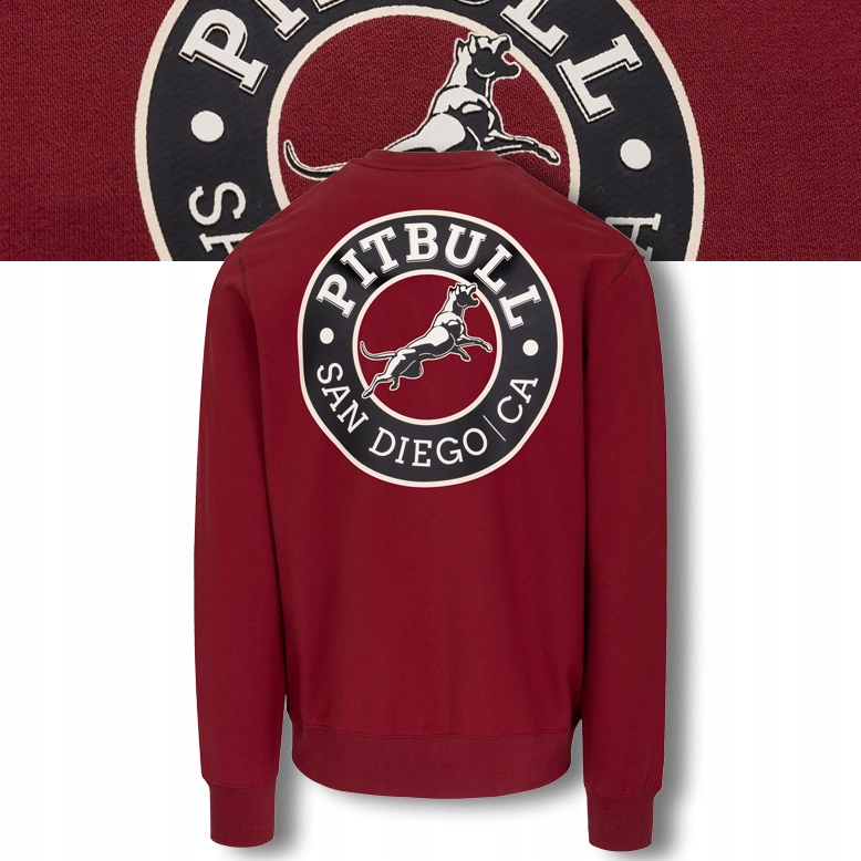 Pánská Mikina Pitbull Klasická Mikina Crewneck s potiskem San Diego Ca