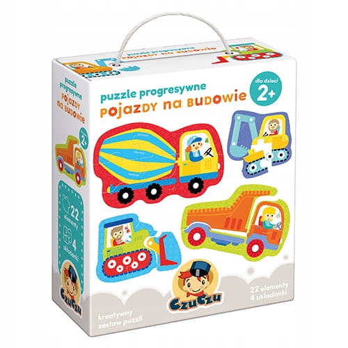 

Puzzle progresywne CzuCzu Pojazdy Na Budowie 2+