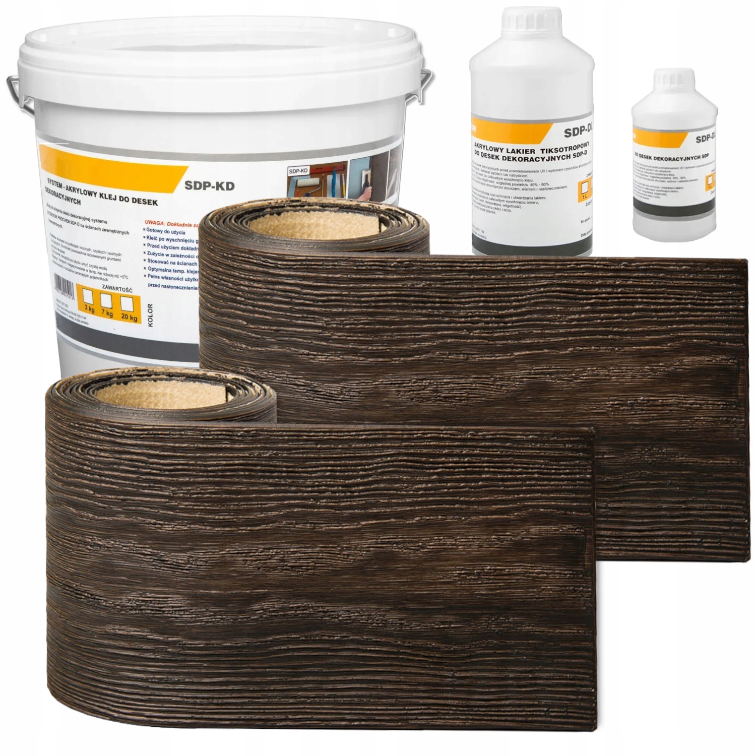 Fasádní deska Elastická imitace dřeva 3D Wenge Sada 0,83 m²