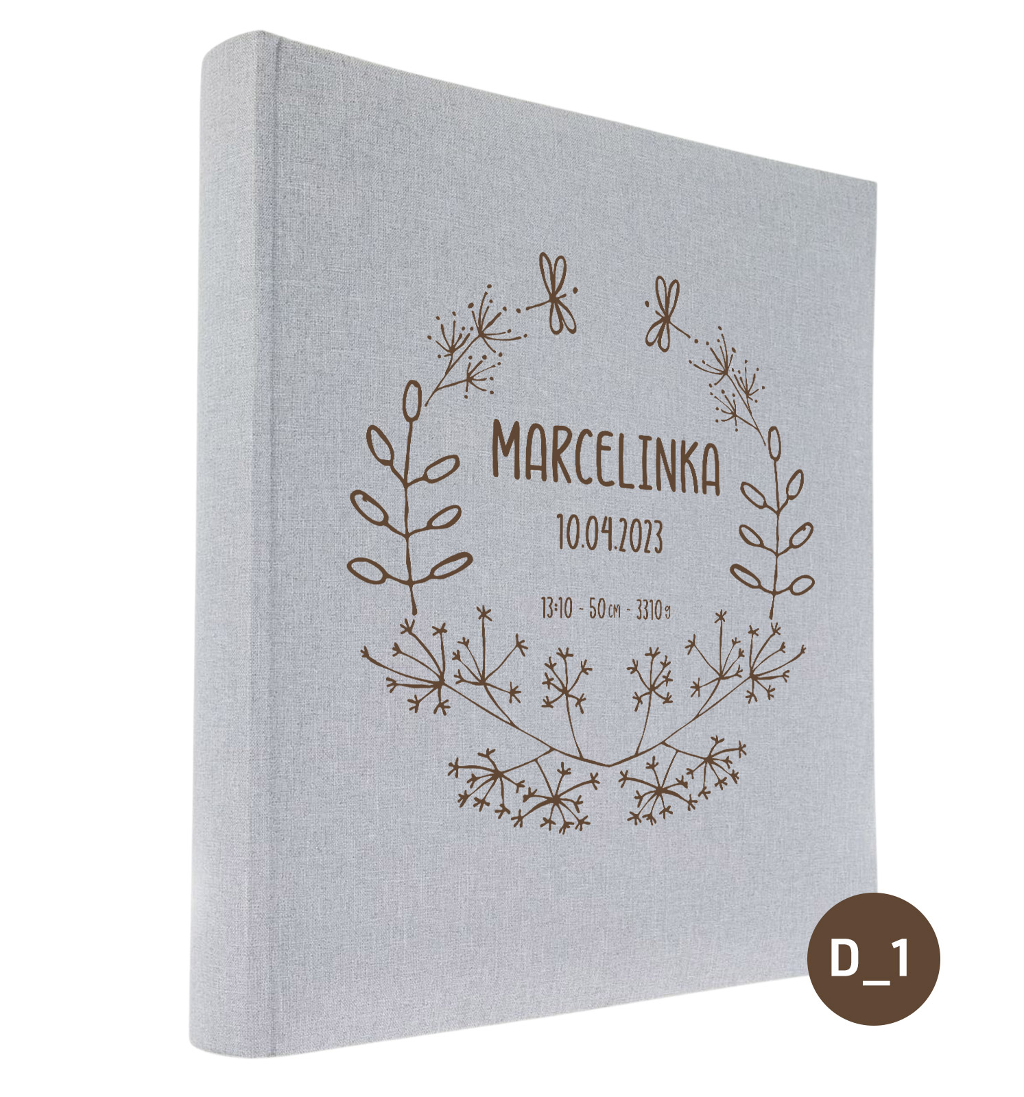 Album na fotografie dítěte Personalizovaná metrika, dárek, baby shower