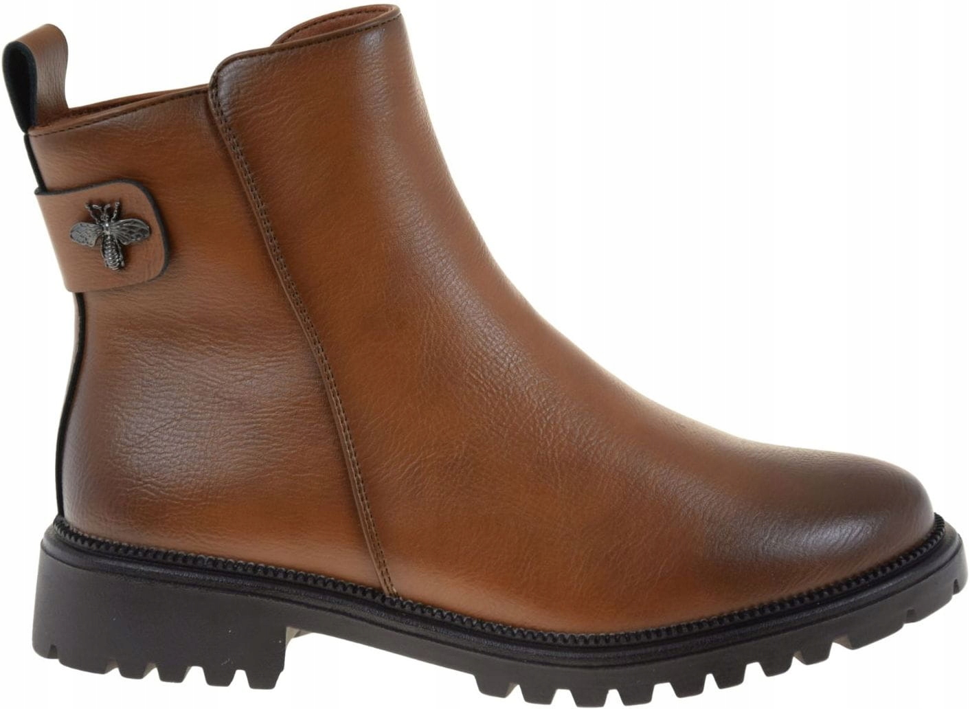 Elegantní dámské kotníkové boty Potocki 25-19314BR hnědé módní a pohodlné VEL.37