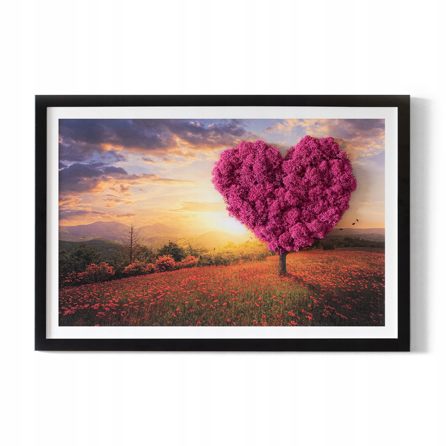 Obraz z Mchem Drzewo w kształcie serca 60x40 cm