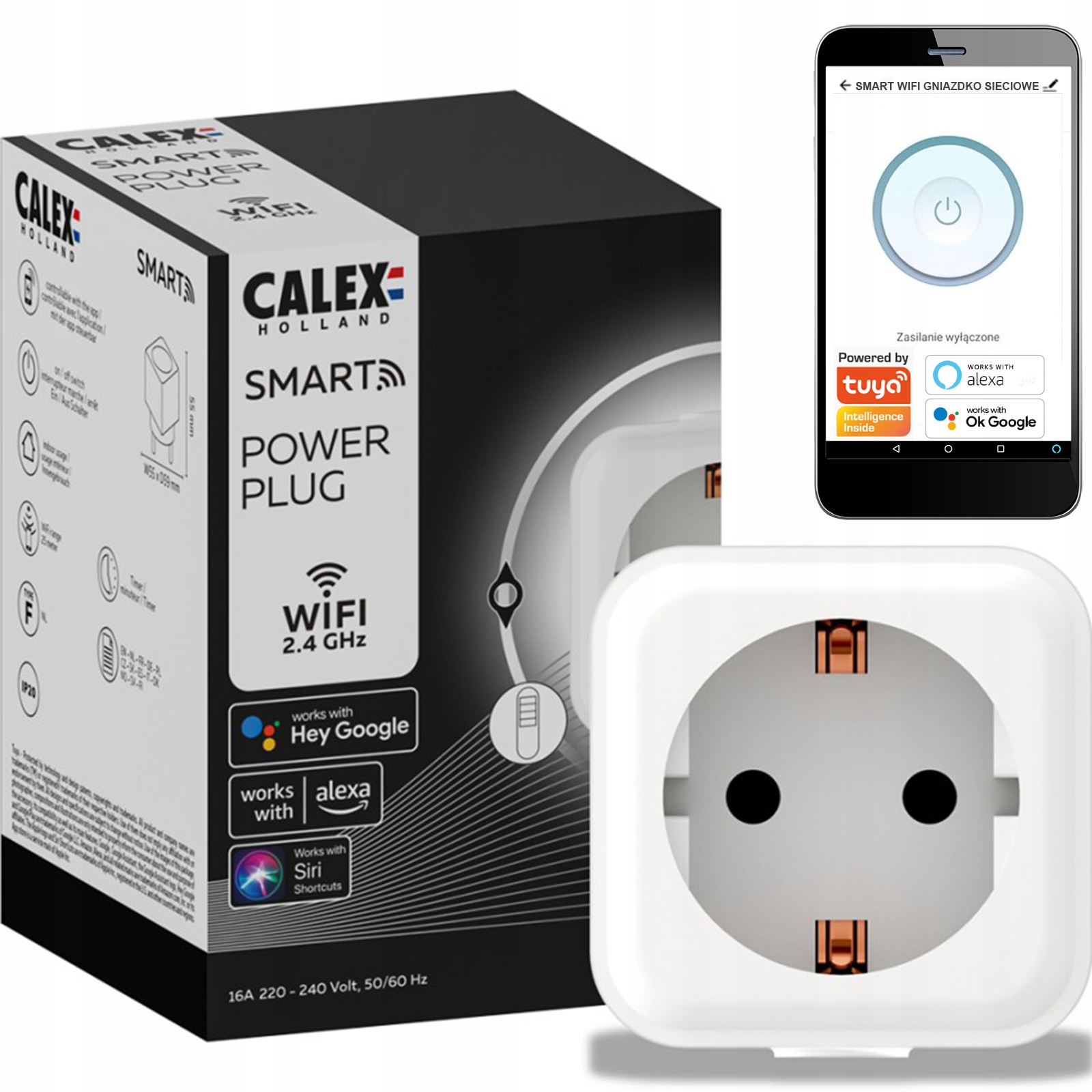 

Gniazdko Elektryczne Inteligentne Tuya WiFi Smart