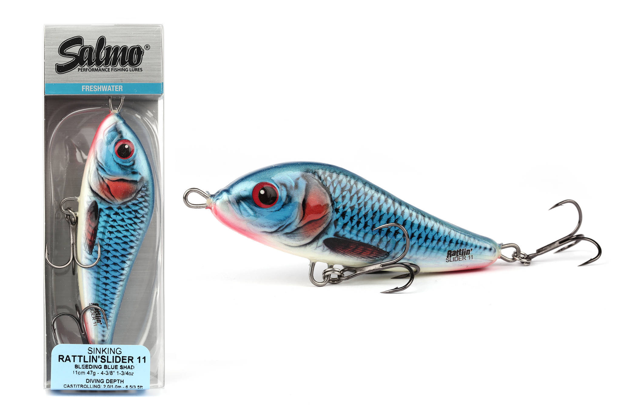 Wobler Salmo Rattlin Slider Sinking 8cm