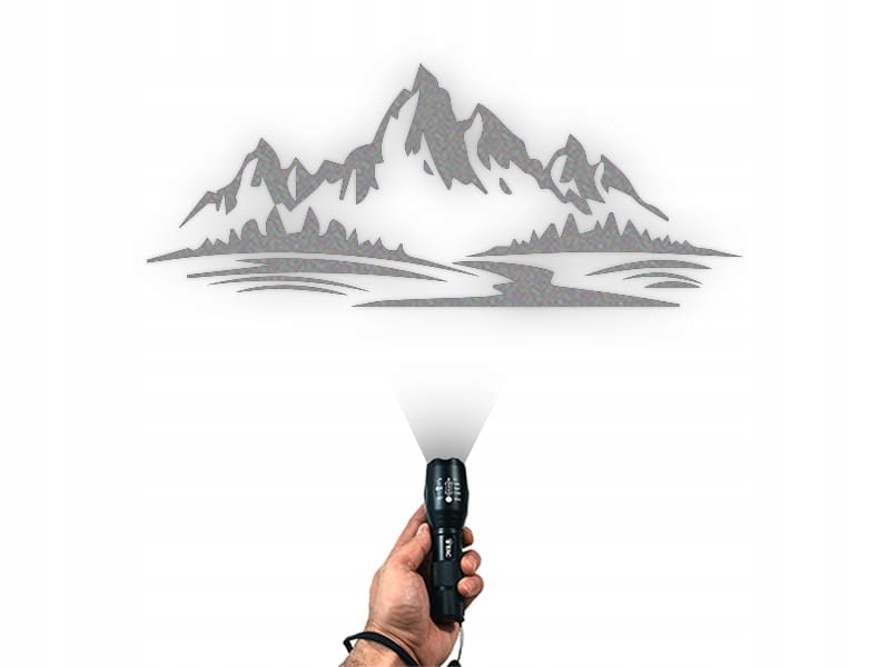 Naklejka GÓRY DROGA na Samochód, Kemping, Kamper ODBLASKOWA Producent Inny