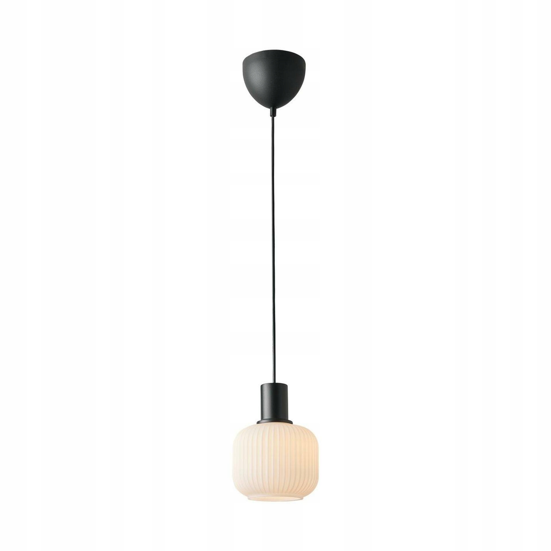 Nordlux Milford Mini závěsné svítidlo černé, opálové sklo, E27, 19cm