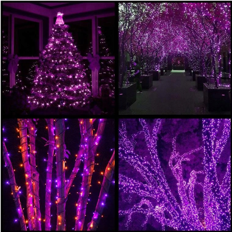 LAMPKI CHOINKOWE 1000 LED ZEWNĘTRZNE Różowe EFEKTY FLASH Zastosowanie na zewnątrz