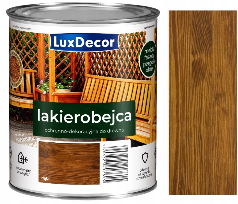 Luxdecor Lakierobejca Do Drewna Ochronno Dekoracyjna 6 Dąb 2.2L