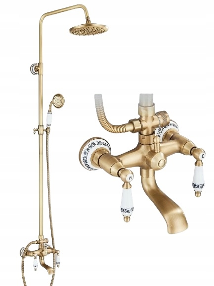 Kúpeľňová batéria do sprchy Old Retro Mosadz Keramika