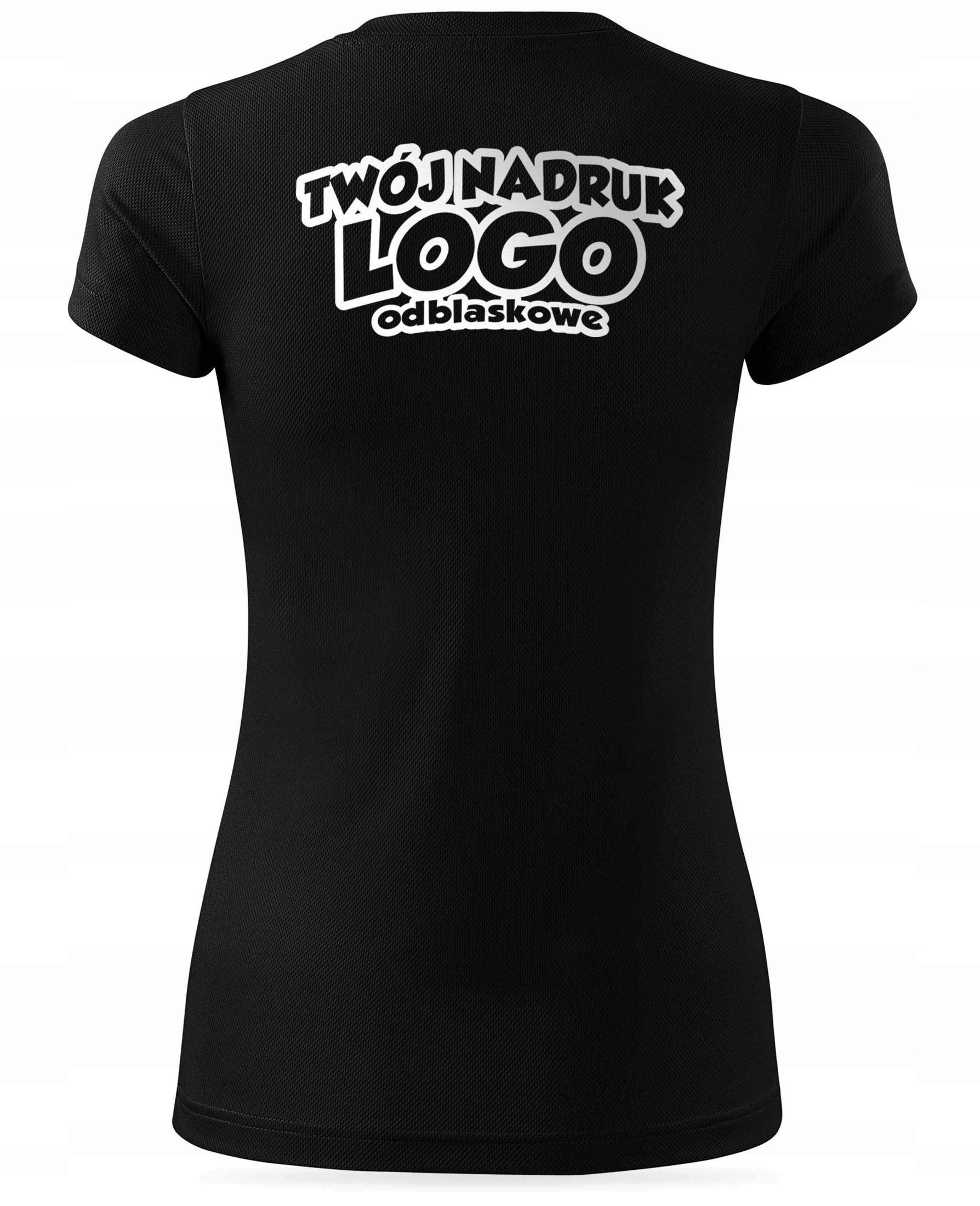 Damska koszulka termoaktywna + własny napis LOGO Kolekcja Koszulki z własnym nadrukiem