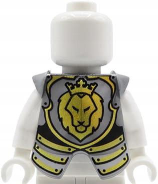 

Lego zbroja rycerska rycerza srebrna z lwem