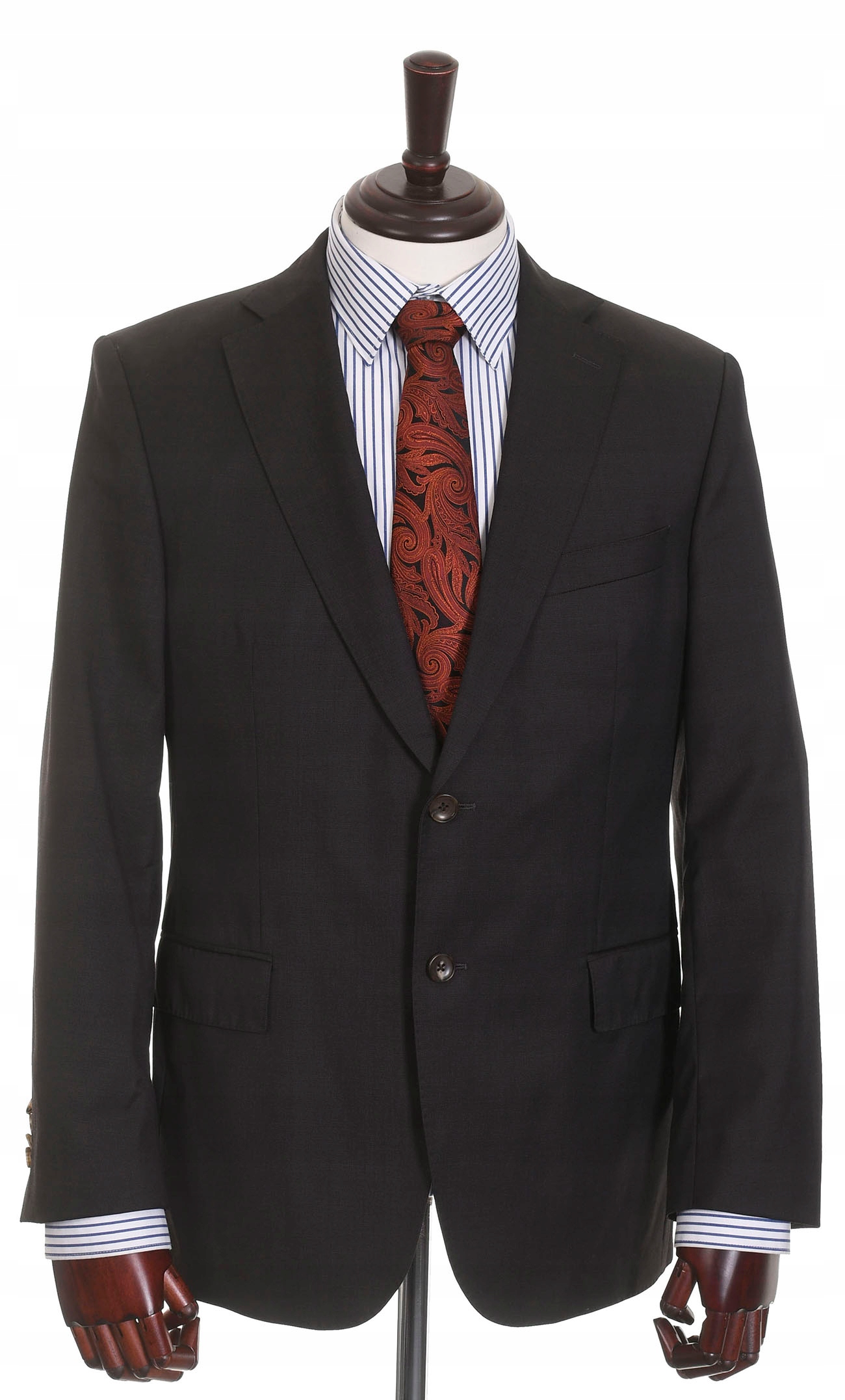 WINDSOR brązowa marynarka męska 100% wełna dziewicza tailor fit r. 50