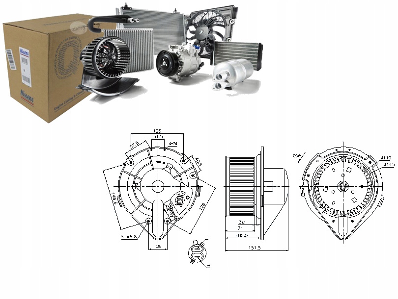 Nissens Ventilátor Ventilátoru Audi 80 1.6 (89. 89Q.