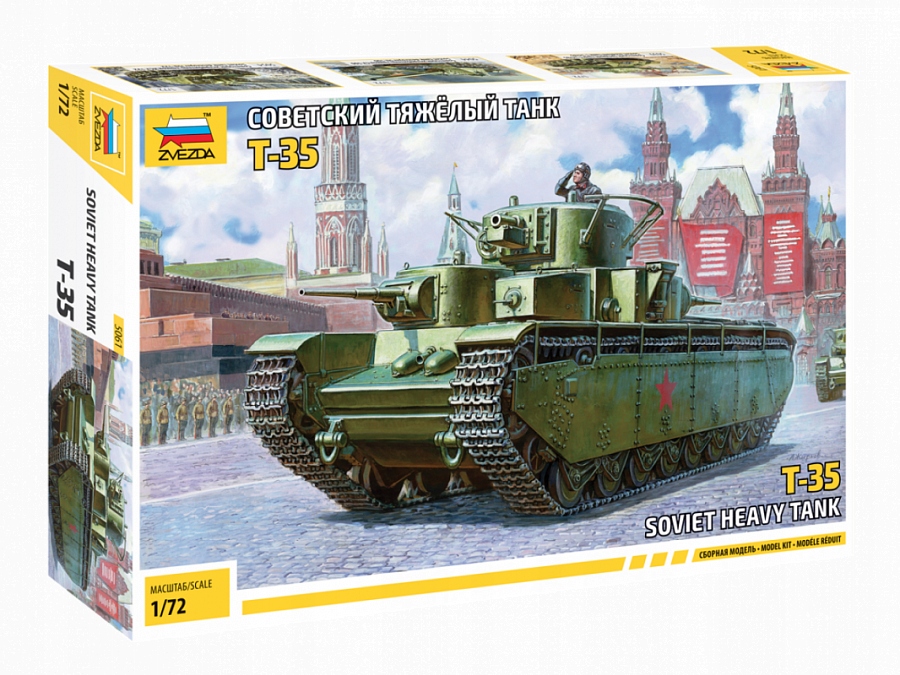T-35 sovětský těžký tank 1:72 Zvezda 5061