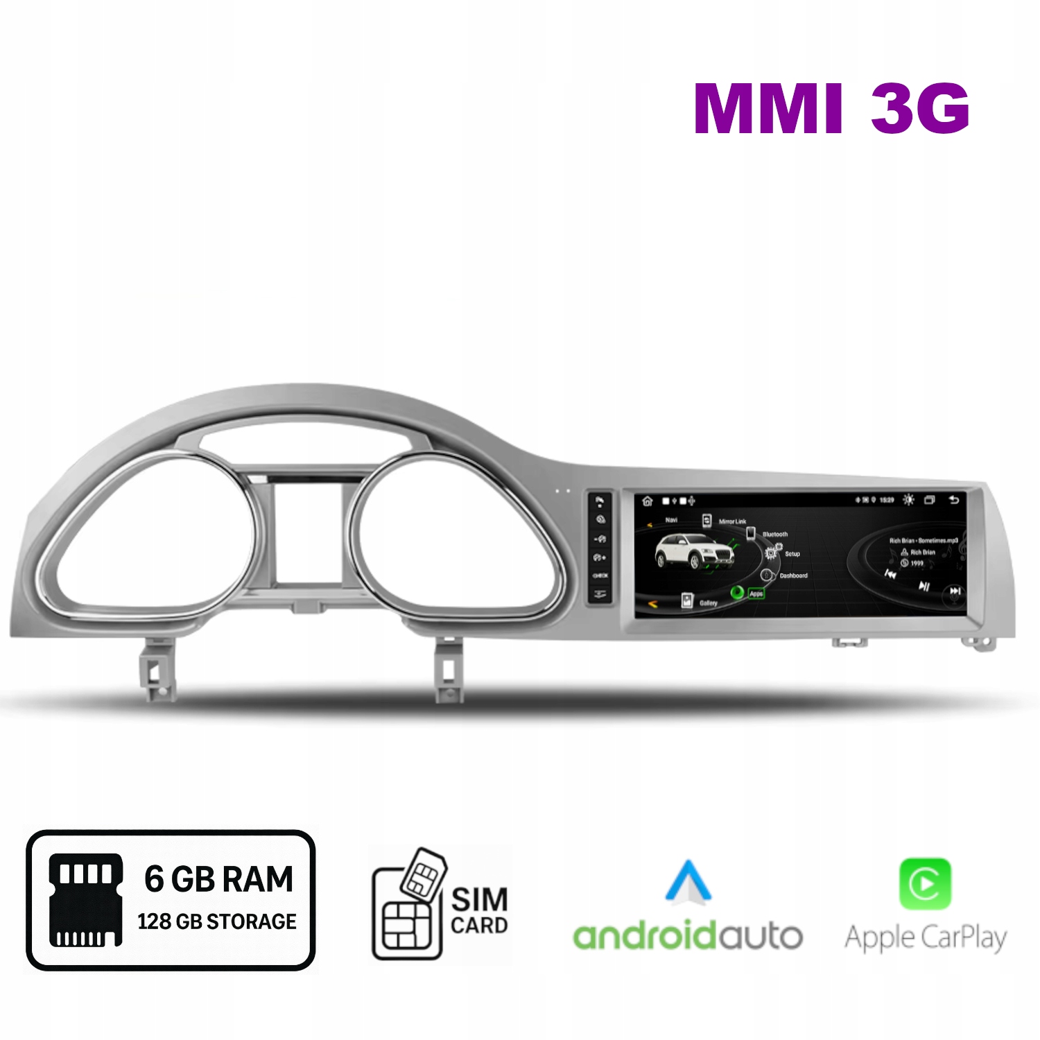 Radio Android do Audi Q7 (2010-2015) MMI 3G Android Auto Carplay Wi-Fi