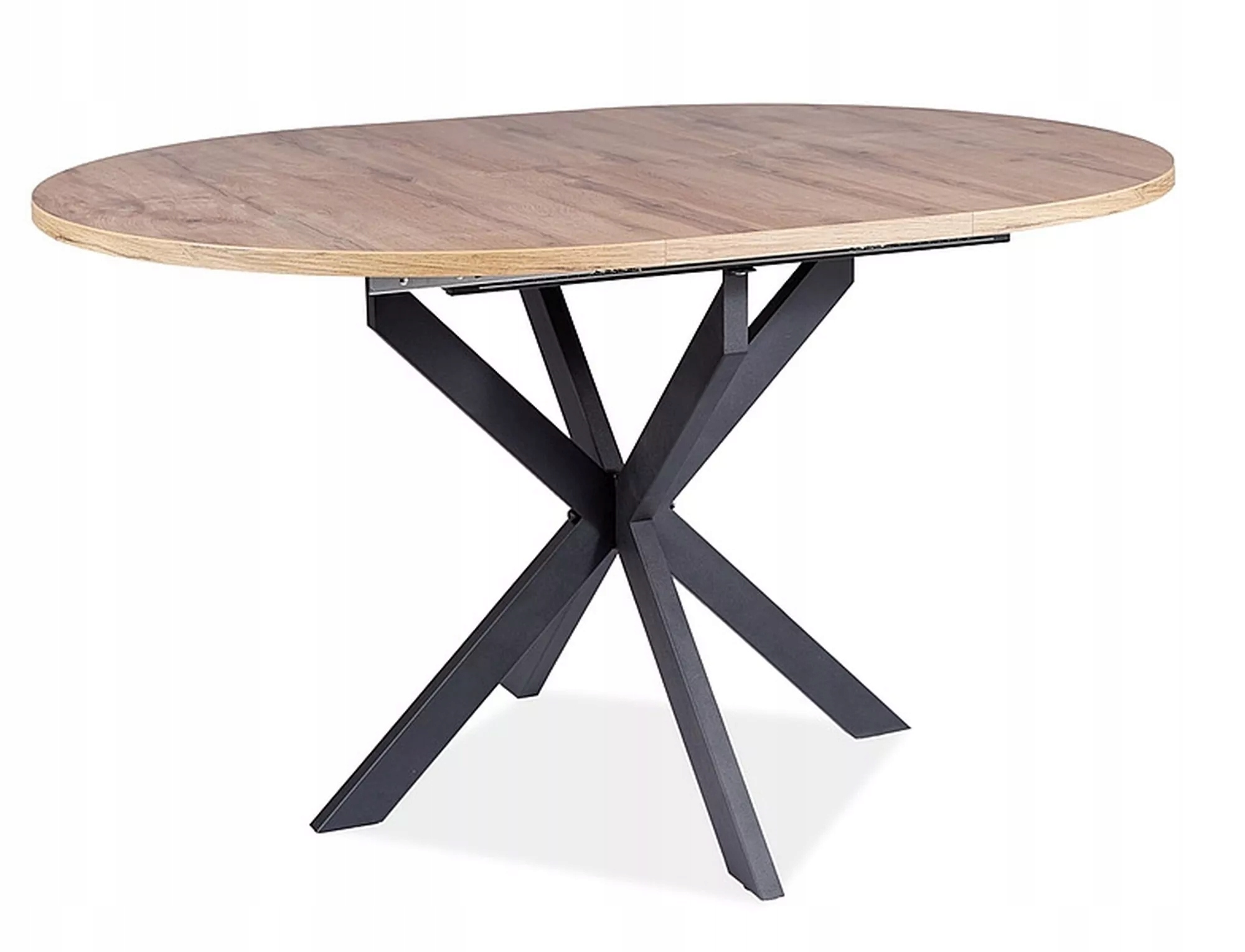 Rozkládací stůl Gaston dub artisan/černý 100-135 cm, jídelna Sig