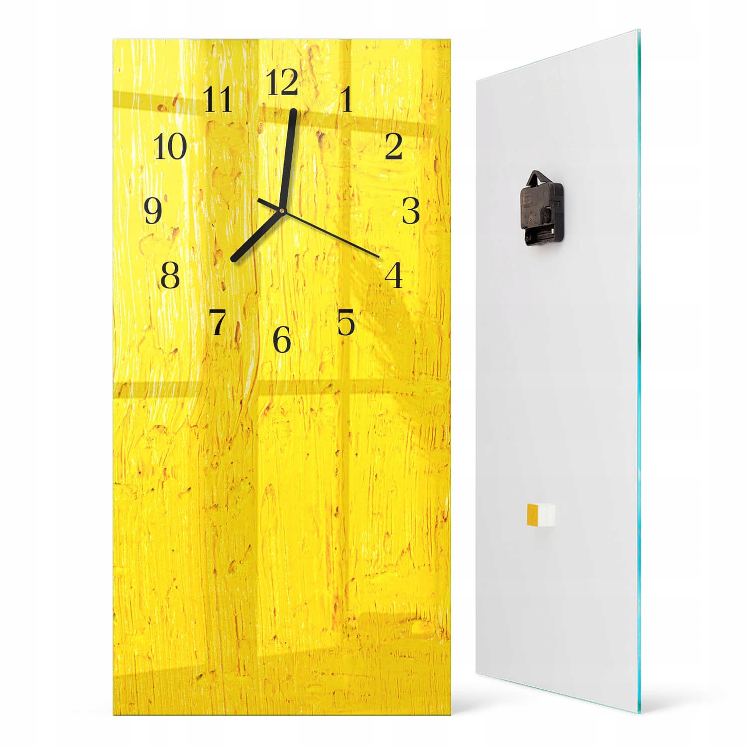 Skleněné hodiny do obývacího pokoje s tichým křemenným mechanismem, vzor 30x60 cm