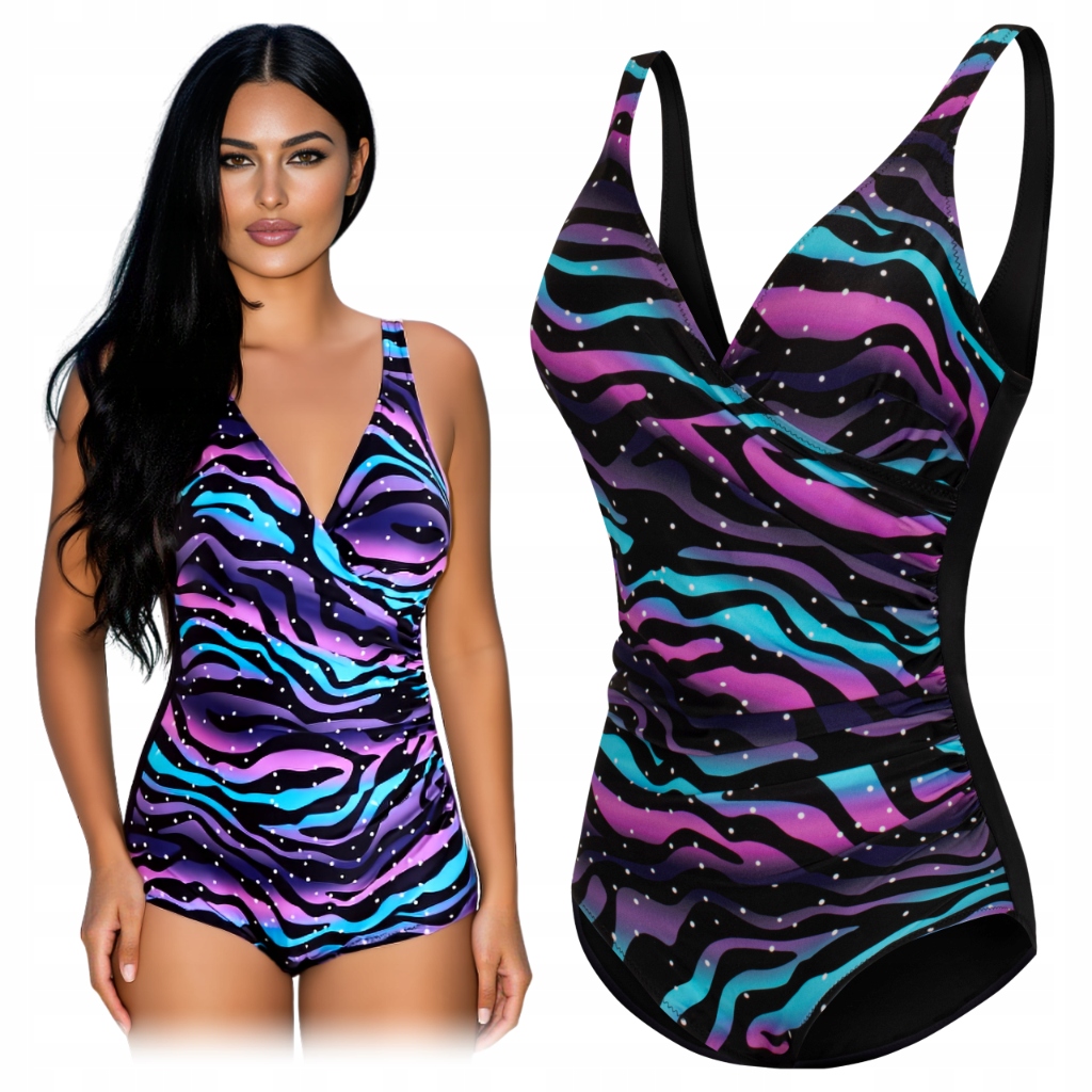 Dámské jednodílné Plavky 50 5XL Plus Size Monokini